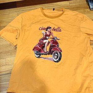 Orange Graphic Short Sleeve Tee